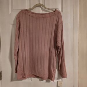 Free People Intimatley In Pink Long Sleeve Top